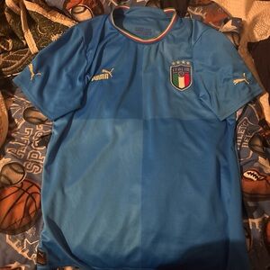 Puma Blue Italy Soccer Jersey
